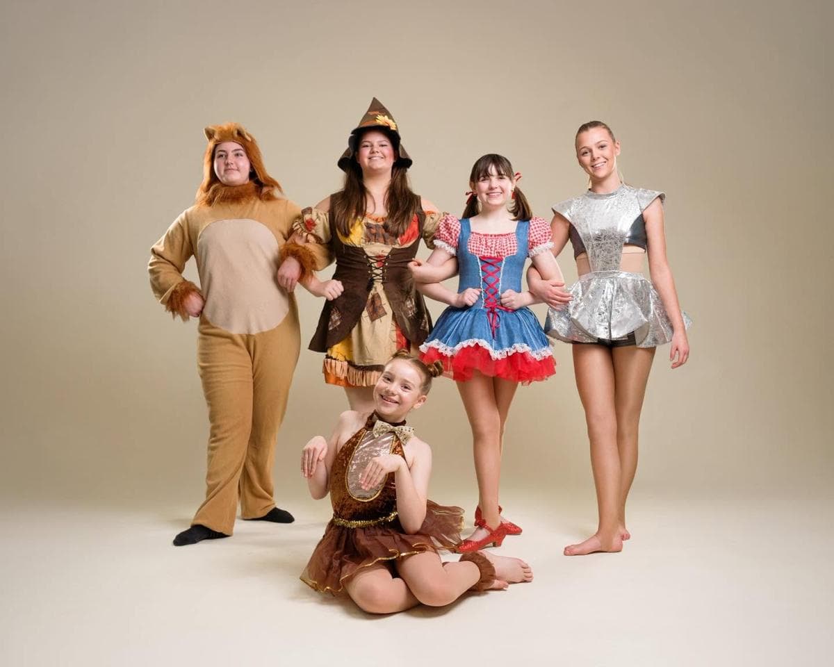 The Lion, Scarecrow, Tin Man, Dorothy and Toto
