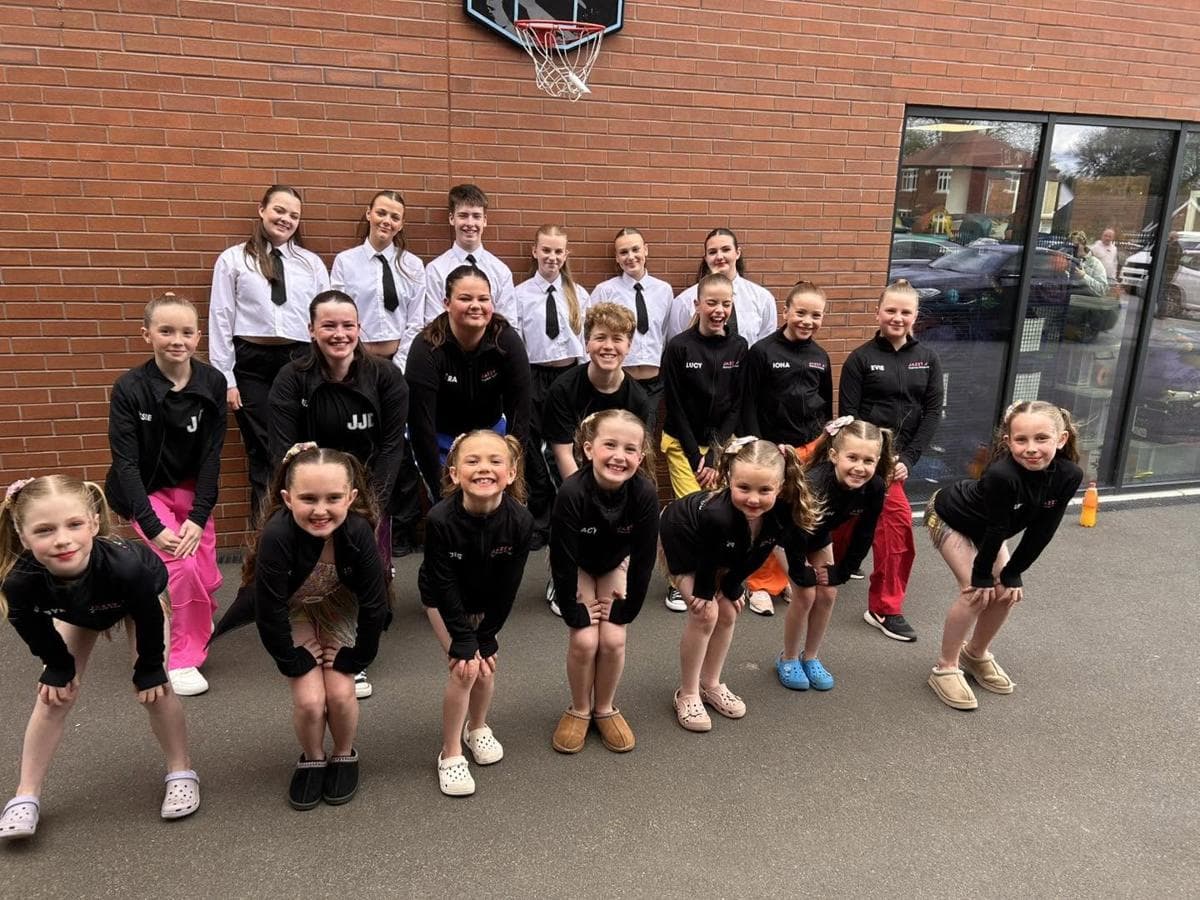 Competition teams outside Explosion Dance Competition in Doncaster