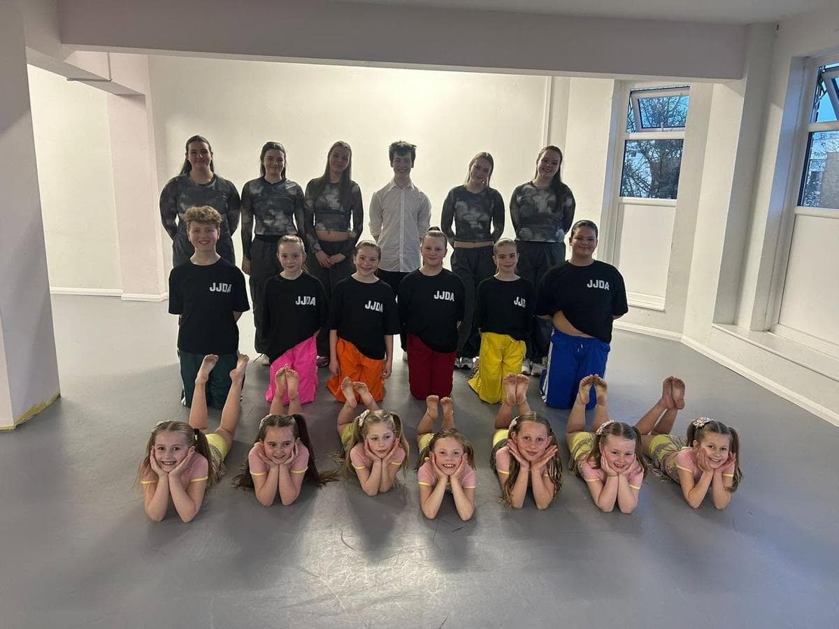 The Super Squad teams posing in the studio
