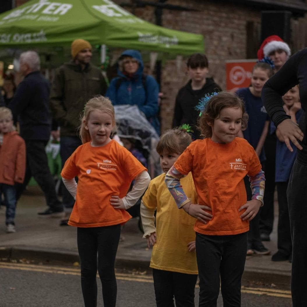 Pupils at an outdoor street event